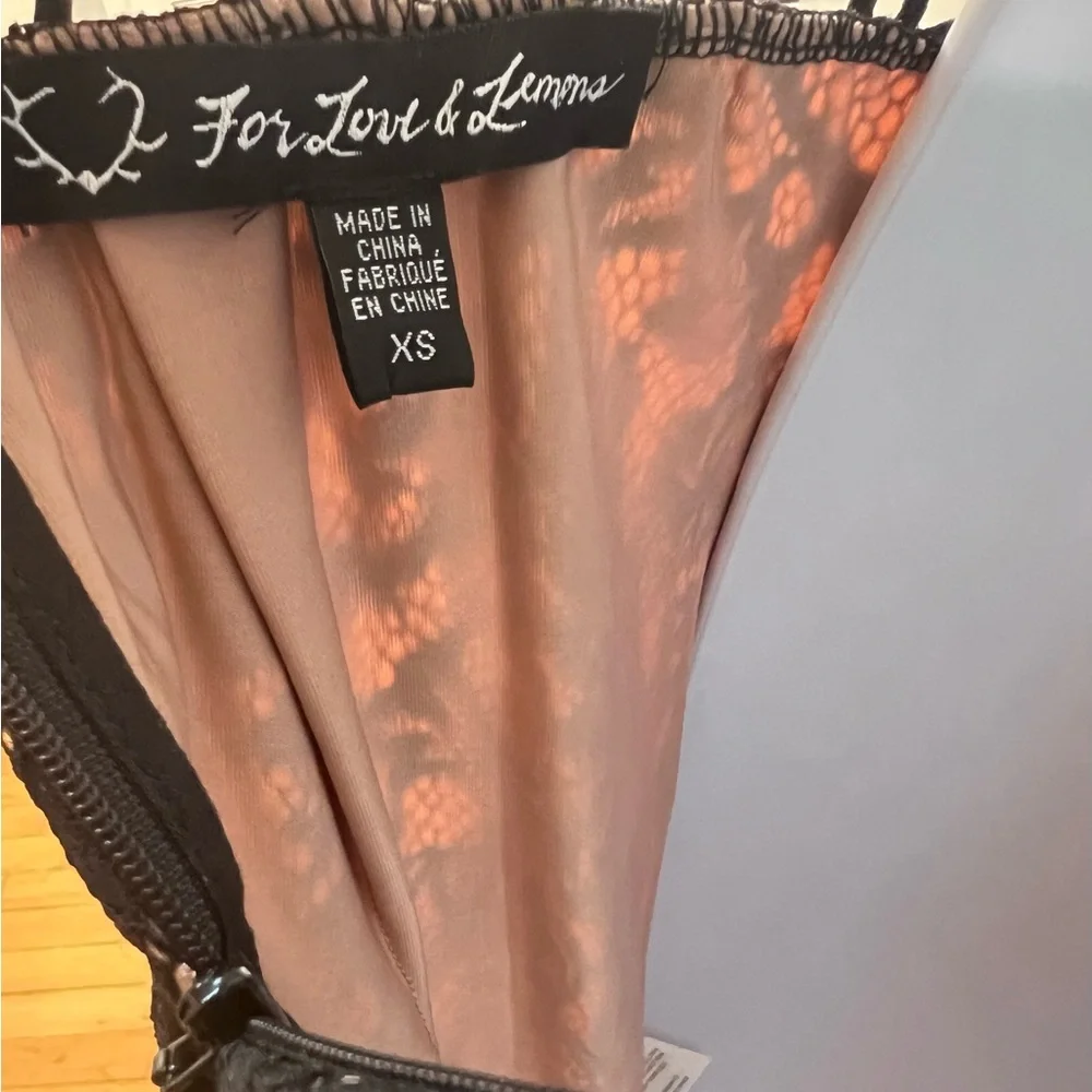 For Love And Lemons Black Lace Cocktail Midi Dress - Picture 7 of 12